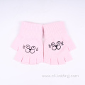 Cartoon pattern knitted gloves for children